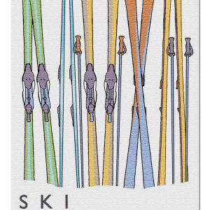 Painting Skis In Snow Jigsaw Puzzle Set