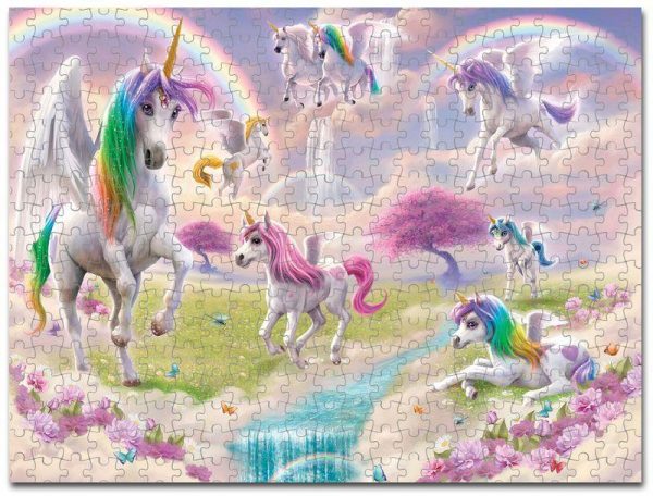 Painting Unicorn, Rainbow Jigsaw Puzzle Set