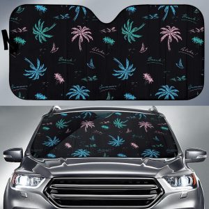 Palm Tree Summer Beach Car Auto Sun Shade