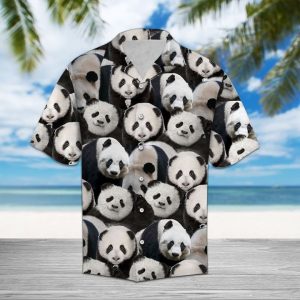 Panda Hawaiian Shirt Summer Button Up