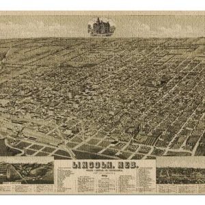 Panoramic Map, Lincoln, Nebraska (1889) Jigsaw Puzzle Set