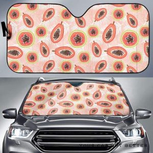 Papaya Leaves Pattern Car Auto Sun Shade
