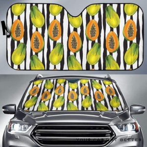 Papaya Pattern Car Auto Sun Shade