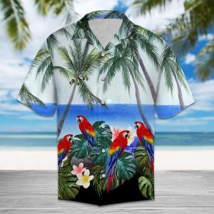 Parrot Summer Ocean Hawaiian Shirt Summer Button Up