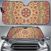 Pastel Ethnic Mandala Car Auto Sun Shade
