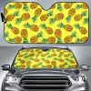 Pastel Yellow Pineapple Car Auto Sun Shade