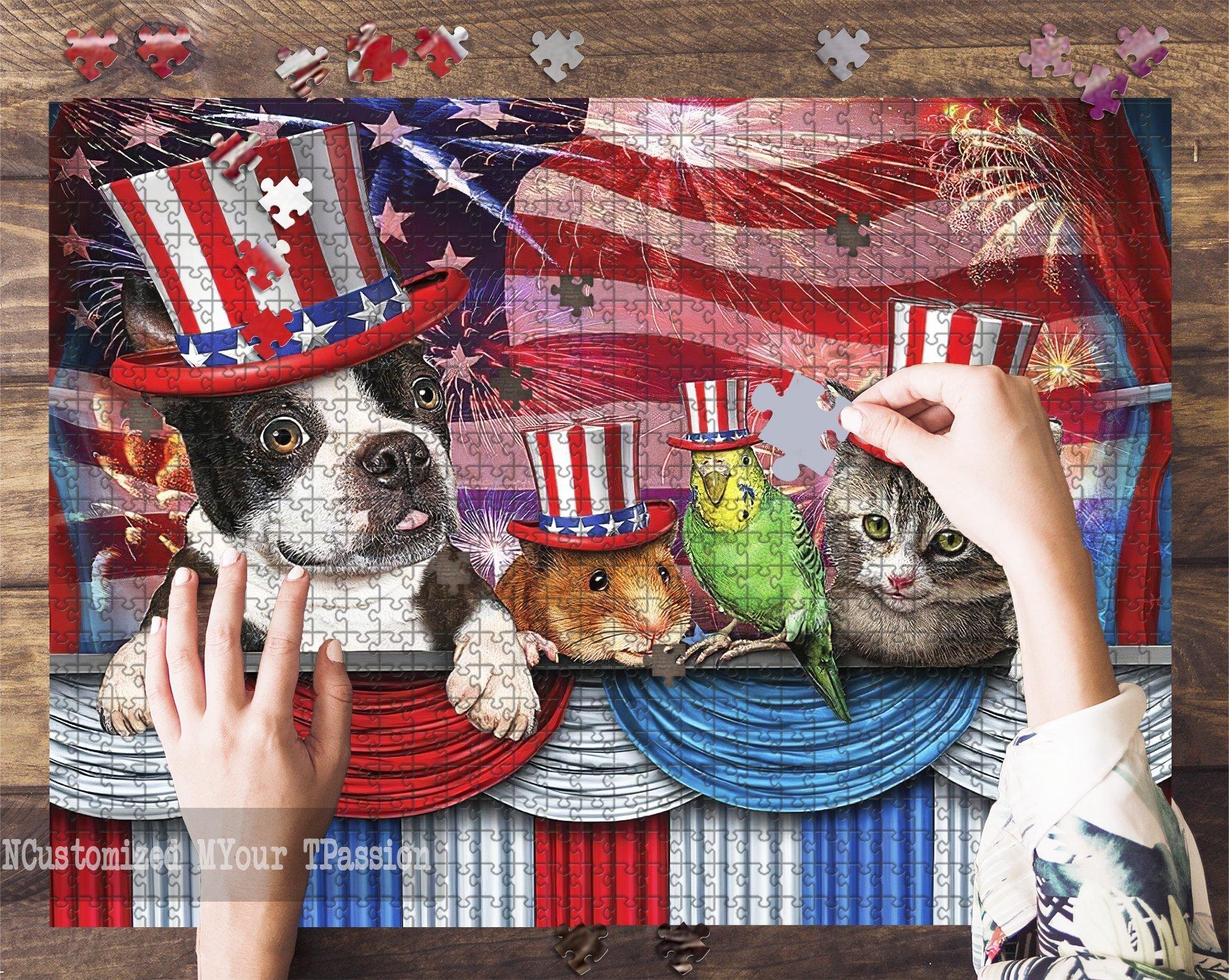Patriotic Pets Love Americas Jigsaw Puzzle Set Patriotic Pets Love Americas Jigsaw Puzzle Set