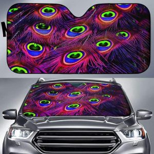 Peacock Feathers Car Auto Sun Shade