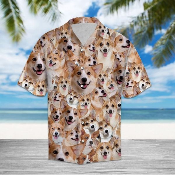 Pembroke Welsh Corgi Hawaiian Shirt Summer Button Up
