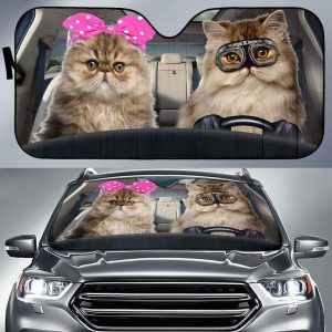 Persian Cat Driver Car Auto Sun Shade