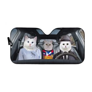 Persian Cat Family Car Auto Sun Shade