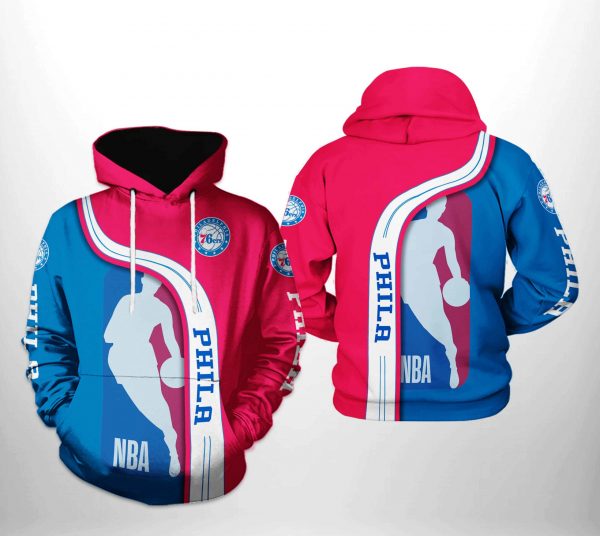 Philadelphia 76Ers NBA Team 3D Printed Hoodie/Zipper Hoodie