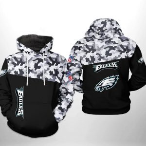 Philadelphia Eagles NFL Camo Veteran Team 3D Printed Hoodie/Zipper Hoodie