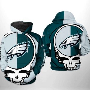 Philadelphia Eagles NFL Grateful Dead 3D Printed Hoodie/Zipper Hoodie