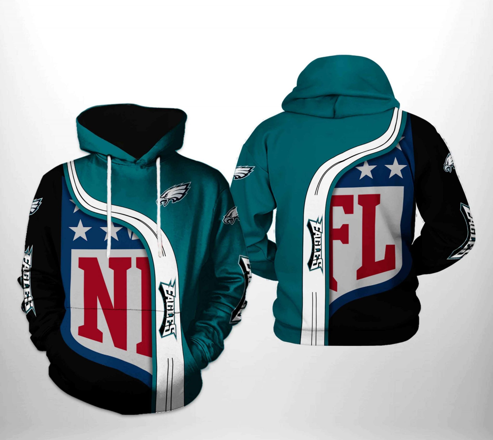 Philadelphia Eagles NFL Team 3D Printed Hoodie/Zipper Hoodie