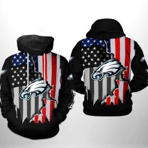 Philadelphia Eagles NFL US Flag Team 3D Printed Hoodie/Zipper Hoodie