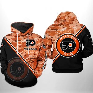 Philadelphia Flyers NHL Camo Team 3D Printed Hoodie/Zipper Hoodie