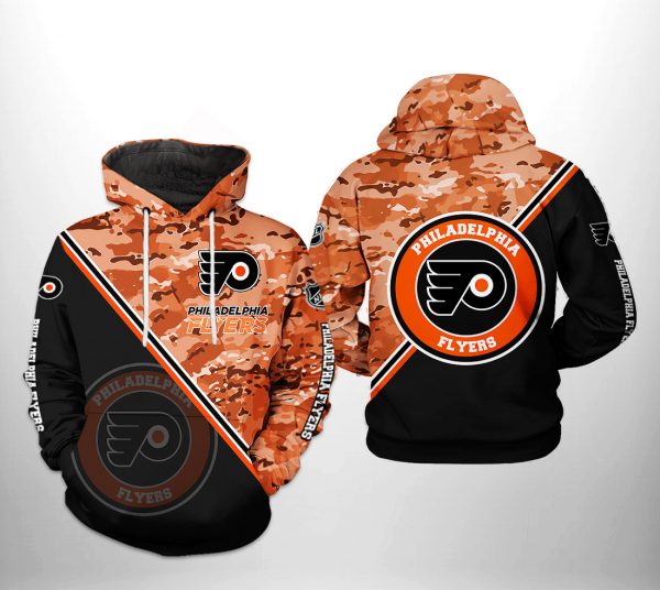 Philadelphia Flyers NHL Camo Team 3D Printed Hoodie/Zipper Hoodie