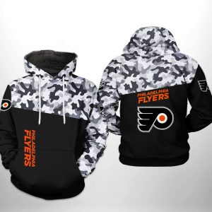 Philadelphia Flyers NHL Camo Veteran 3D Printed Hoodie/Zipper Hoodie