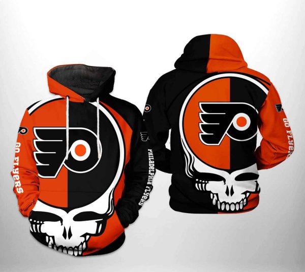 Philadelphia Flyers NHL Grateful Dead 3D Printed Hoodie/Zipper Hoodie