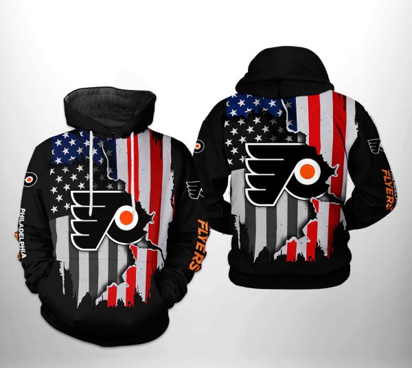 Philadelphia Flyers NHL US FLag Team 3D Printed Hoodie/Zipper Hoodie