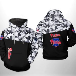 Philadelphia Phillies MLB Camo Veteran 3D Printed Hoodie/Zipper Hoodie