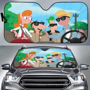 Phineas And Ferb Car Auto Sun Shade