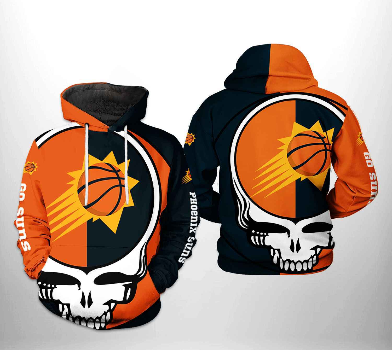 Phoenix Suns NBA Grateful Dead 3D Printed Hoodie/Zipper Hoodie Phoenix Suns NBA Grateful Dead 3D Printed Hoodie/Zipper Hoodie