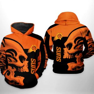 Phoenix Suns NBA Skull Team 3D Printed Hoodie/Zipper Hoodie