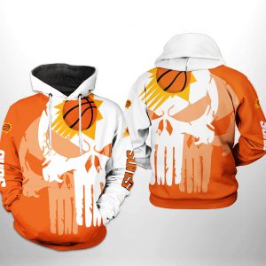 Phoenix Suns NBA Team Skull 3D Printed Hoodie/Zipper Hoodie