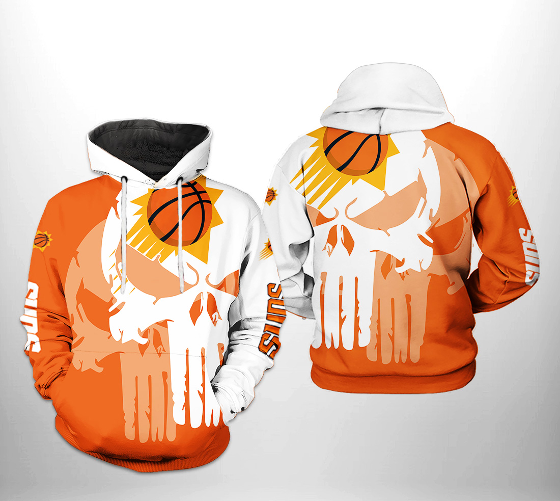 Phoenix Suns NBA Team Skull 3D Printed Hoodie/Zipper Hoodie Phoenix Suns NBA Team Skull 3D Printed Hoodie/Zipper Hoodie