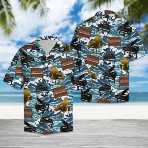 Piano For Summer Hawaiian Shirt Summer Button Up