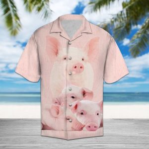 Pig Great Hawaiian Shirt Summer Button Up