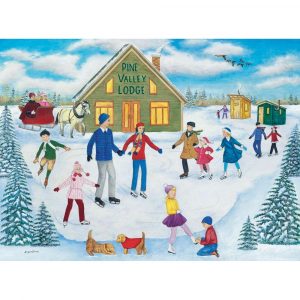 Pine Valley Lodge Skating Jigsaw Puzzle Set