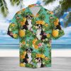 Pineapple Entlebucher Mountain Dog Hawaiian Shirt Summer Button Up