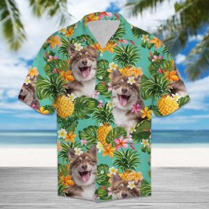 Pineapple Finnish Lapphund Hawaiian Shirt Summer Button Up