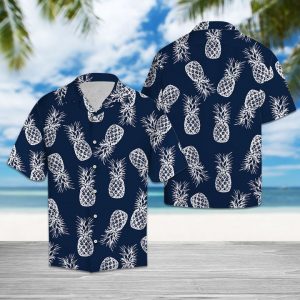 Pineapple Hawaiian Shirt Summer Button Up