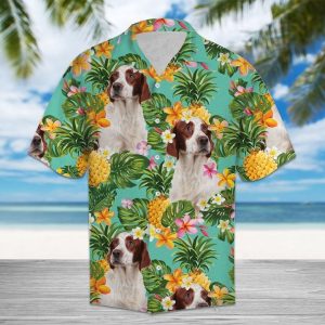 Pineapple Irish Red And White Setter Hawaiian Shirt Summer Button Up