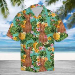 Pineapple Pharaoh Hound Hawaiian Shirt Summer Button Up