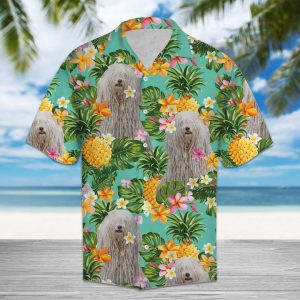 Pineapple Puli Hawaiian Shirt Summer Button Up
