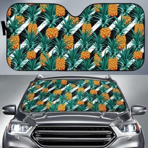 Pineapple Striped Car Auto Sun Shade