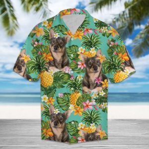 Pineapple Swedish Vallhund Hawaiian Shirt Summer Button Up