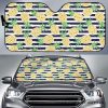 Pineapples Pattern Striped Car Auto Sun Shade