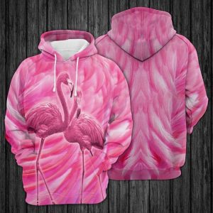 Pink Flamingo 3D Printed Hoodie/Zipper Hoodie