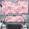 Pink Flamingos Pattern Car Auto Sun Shade