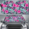 Pink Hibiscus Tropical Car Auto Sun Shade