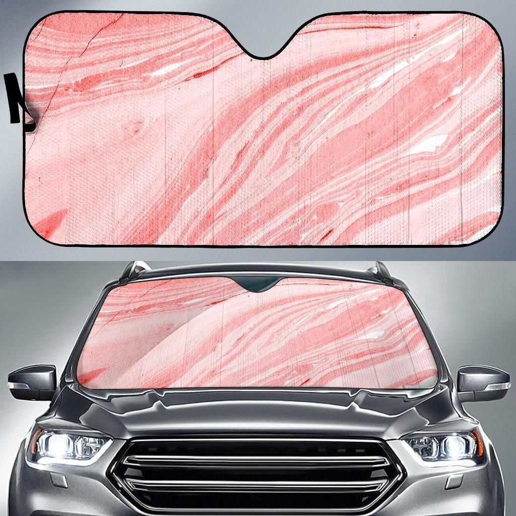 Pink Liquid Marble Car Auto Sun Shade Pink Liquid Marble Car Auto Sun Shade