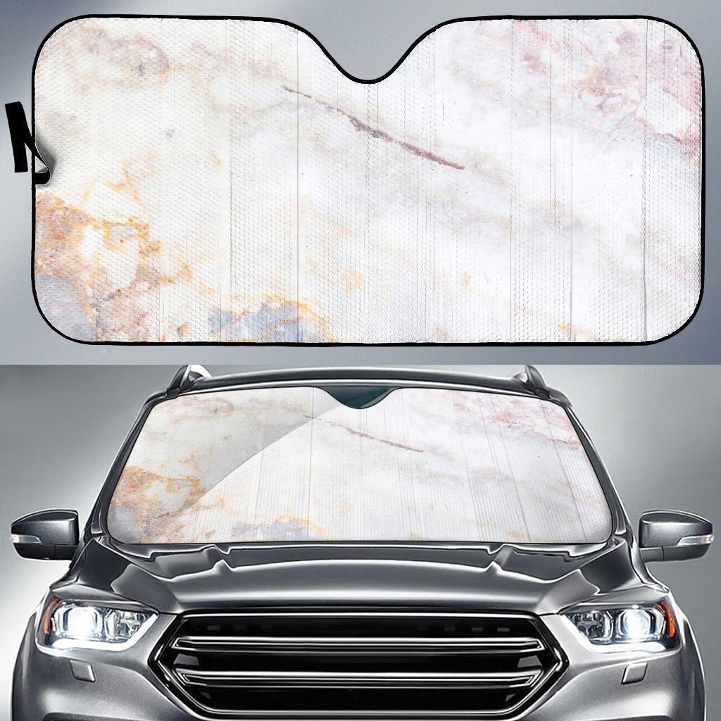 Pink White Grey Marble Car Auto Sun Shade Pink White Grey Marble Car Auto Sun Shade