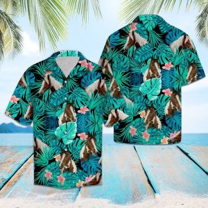 Pinto Green Tropical Hawaiian Shirt Summer Button Up