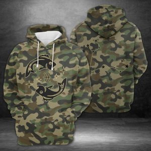 Pisces Horoscope Camo 3D Printed Hoodie/Zipper Hoodie